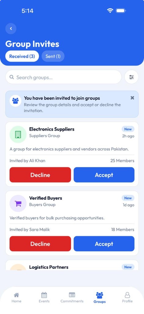 Buy Together, group invites — accept or decline