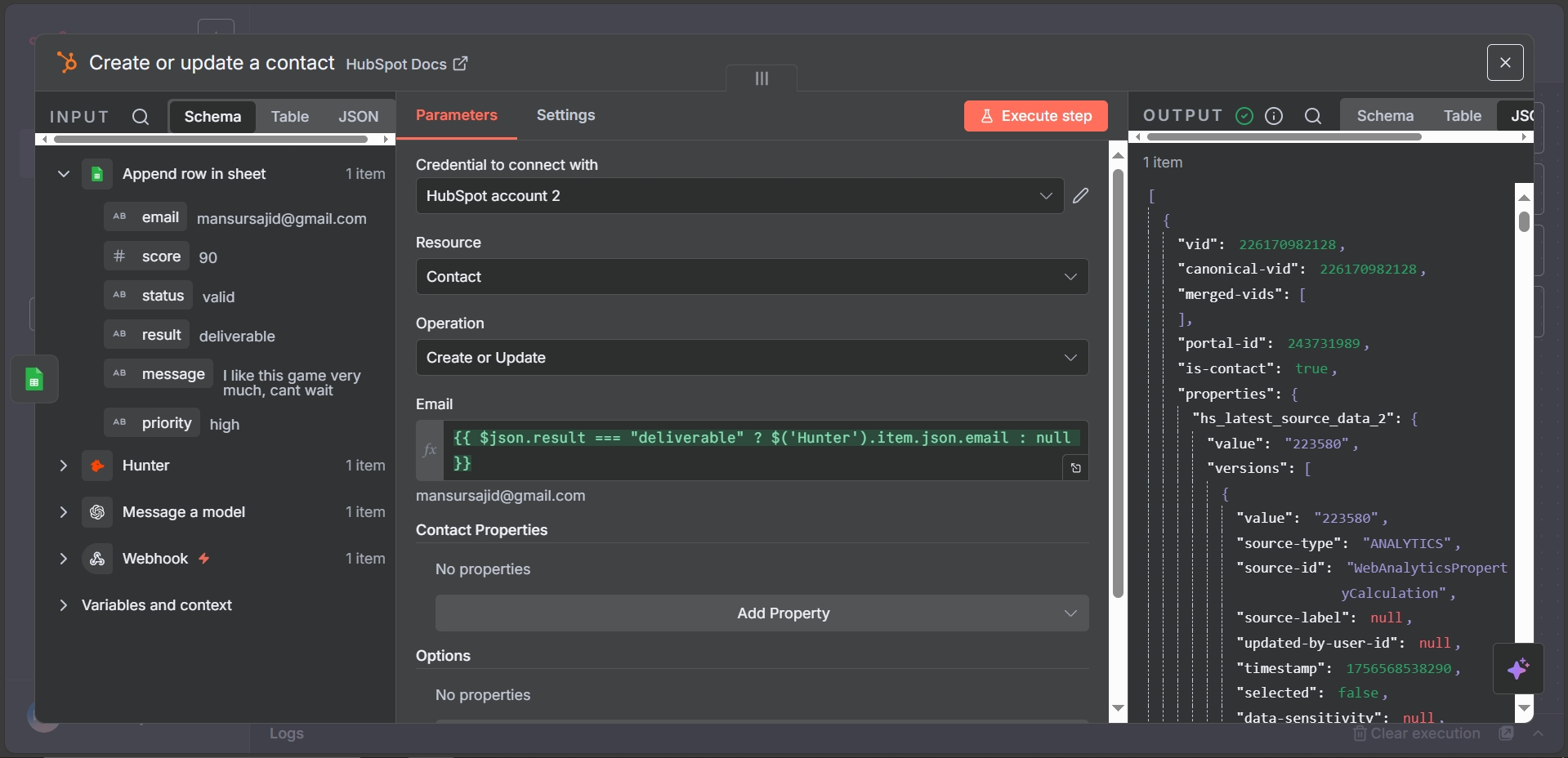 HubSpot CRM, contact creation & sync