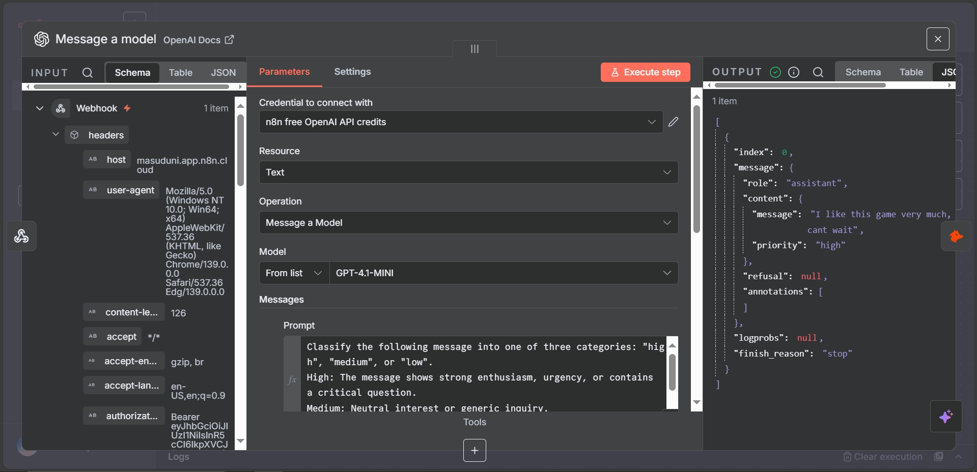 OpenAI, inquiry classification & prioritisation