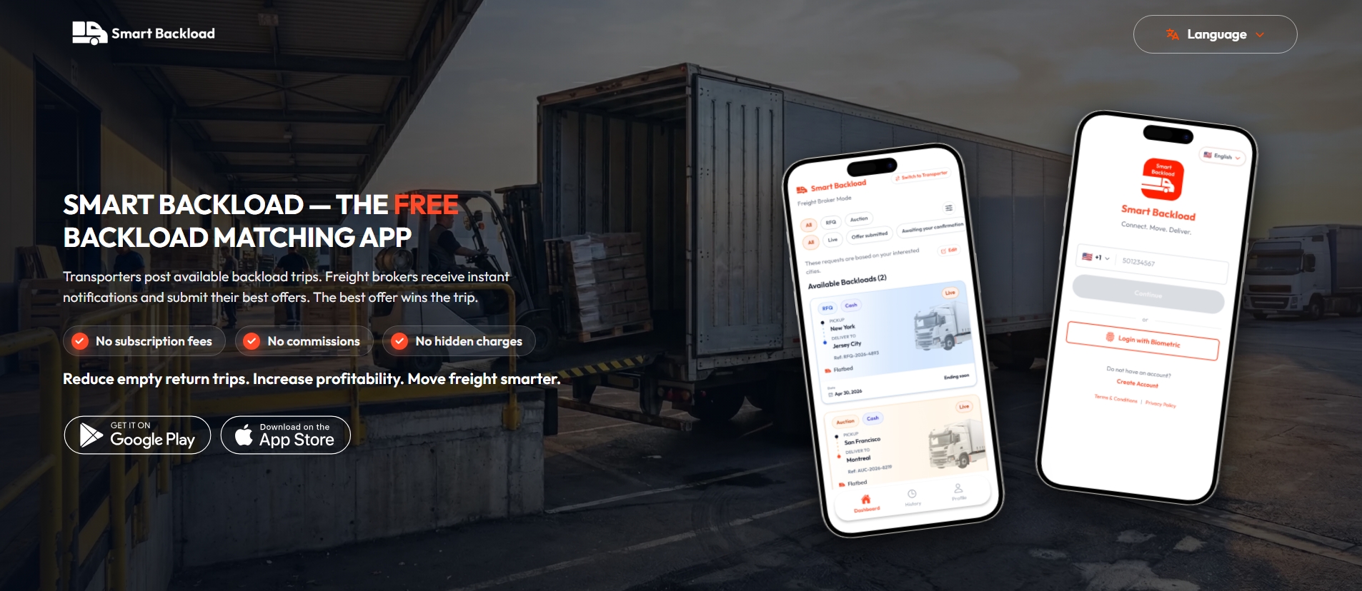 Smart Backload, web platform